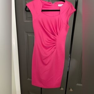 Hot Pink Calvin Klein CK sheath dress